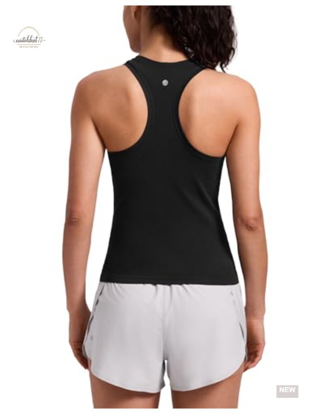 Seamless Racerback Tank Top Waist Length Slim Fit Running Yoga
